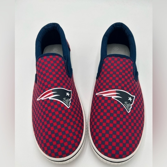 New England Patriots Checkered Canvas Slide-On Slippers – Size 11 - Picture 1 of 10